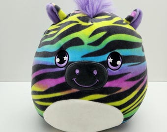 Squishmallow "Safiyah" the Rainbow Zebra Plush (8 inch)