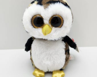 Ty Beanie Boo "Owliver" the Camouflage Owl (6 inch) - Damaged Hang Tag