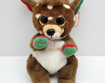 Ty Beanie Bellies Collection "Juno" the Holiday Reindeer (8 inch)