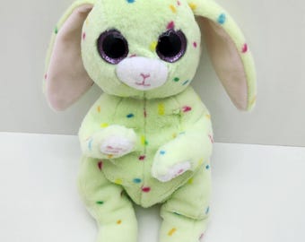 Ty Beanie Bellies Collection "Fern" the Green Easter Bunny Rabbit (8 inch) - No Hang Tag