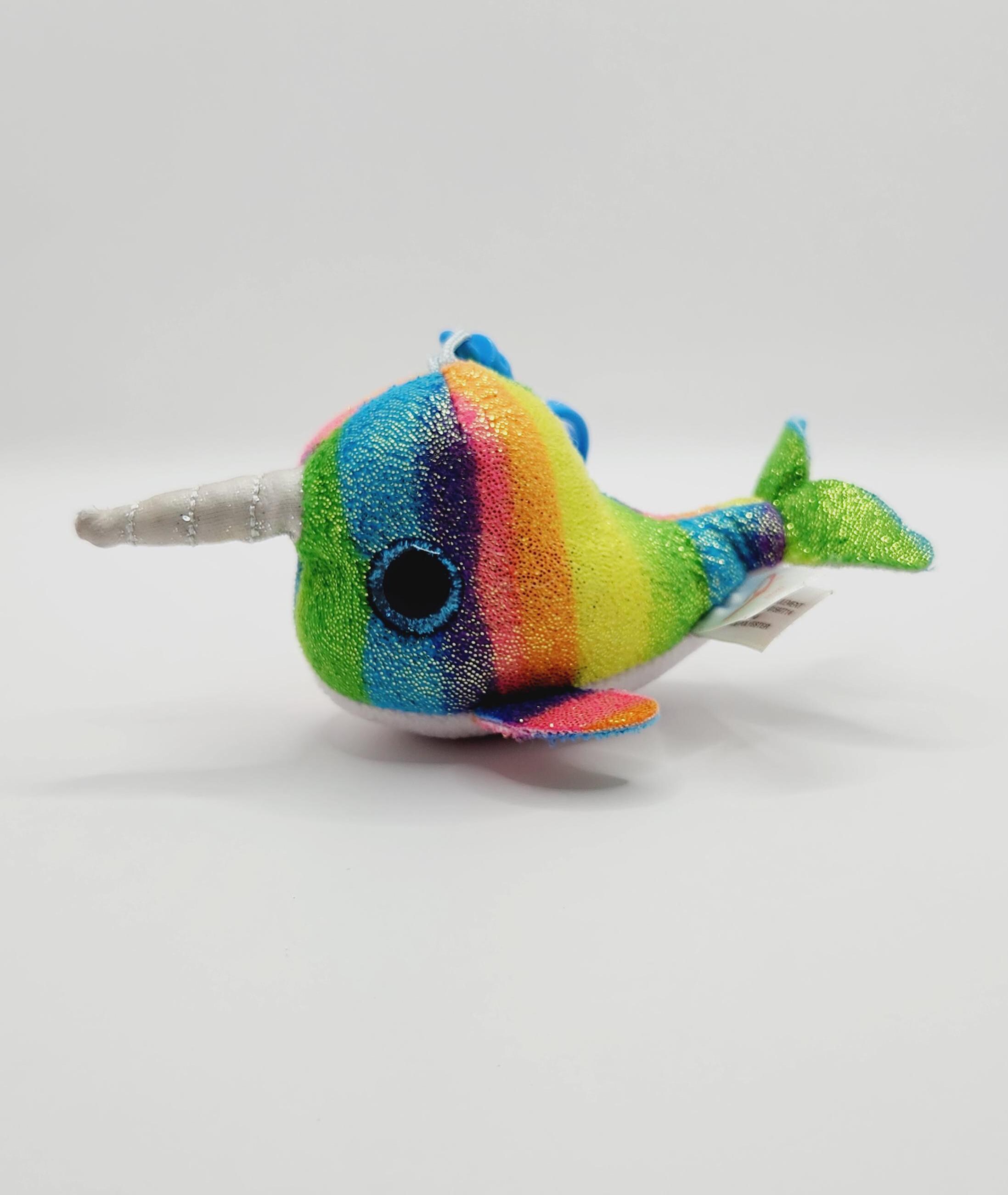 Vintage Ty Beanie Boo 'nori' the Narwhal *key Clip* (5 Inch)