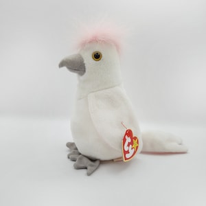 vintage Ty Beanie Baby « KuKu » le cacatoès (6,5 pouces)