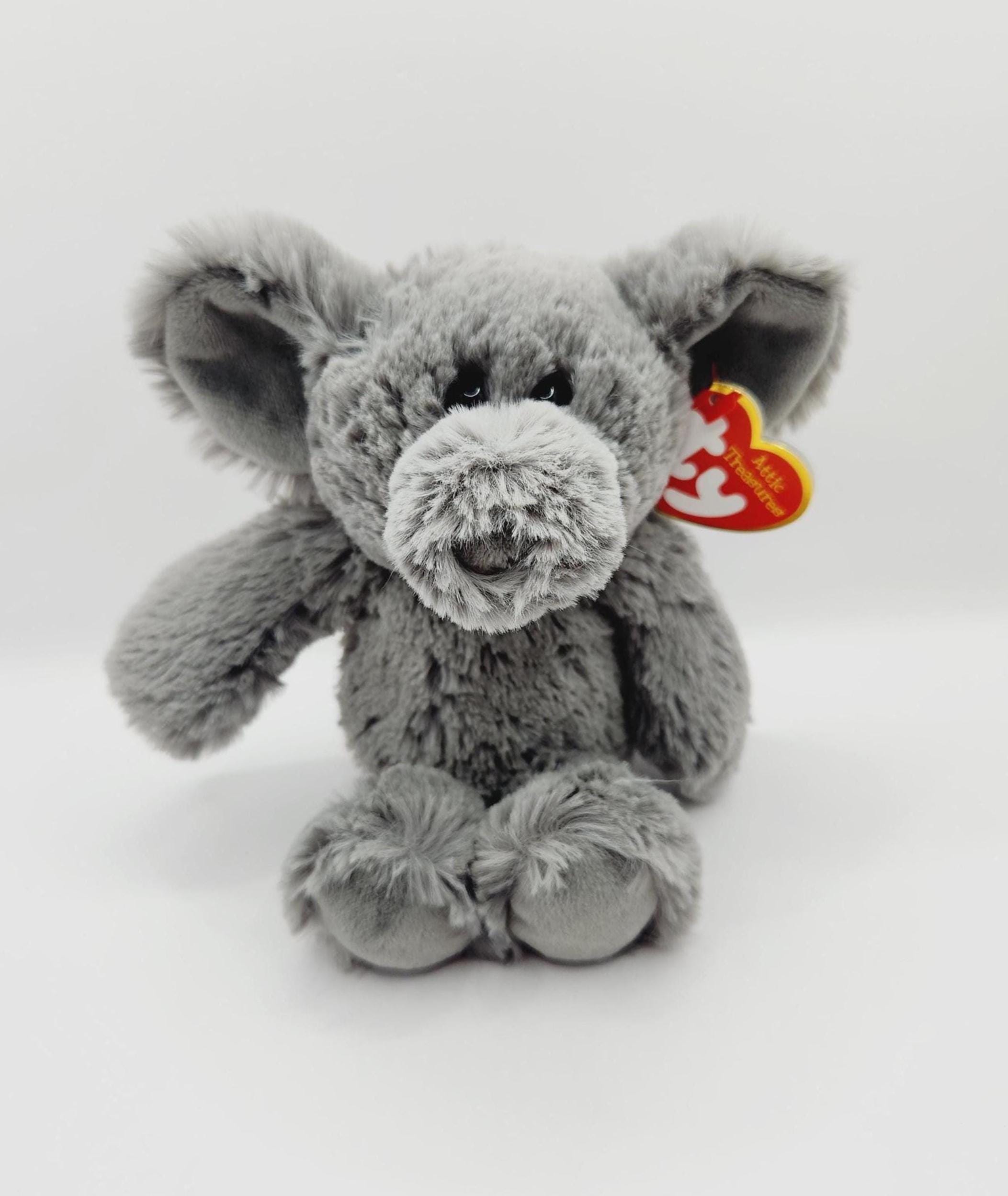 Vintage Ty Attic Treasures 'ella' the Gray Elephant (9 Inch