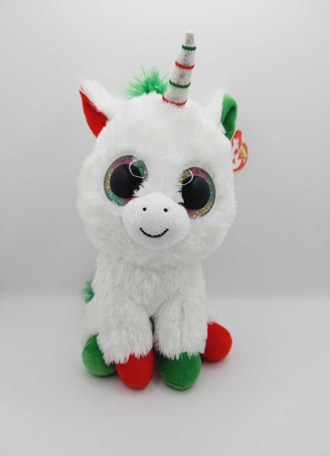 Vintage Ty Beanie Boo 'candy Cane' the Holiday Unicorn (medium