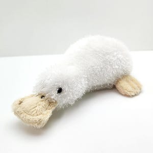 Vintage GANZ Webkinz ~ Lil&#39; Kinz Googles the White Platypus (8 inch) - No code