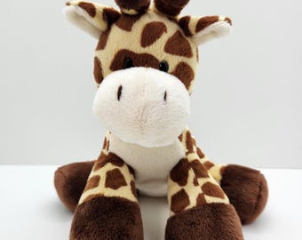 Ty Pluffies Collection 'Tiptop' the Giraffe (10 inch) - No Hang Tag *Rare* - Plastic eyes version