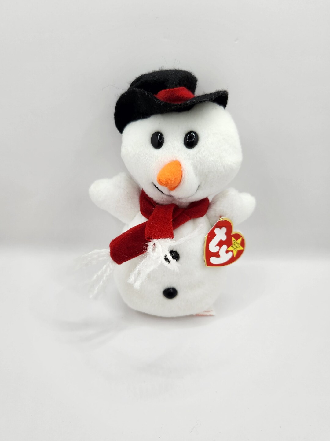 Ty Beanie Baby 'snowball' the Snowman 8 Inch Etsy