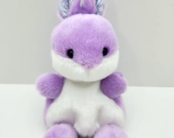 Aurora Palm Pals "Wysteria" the Purple and White Bunny (5 inch)