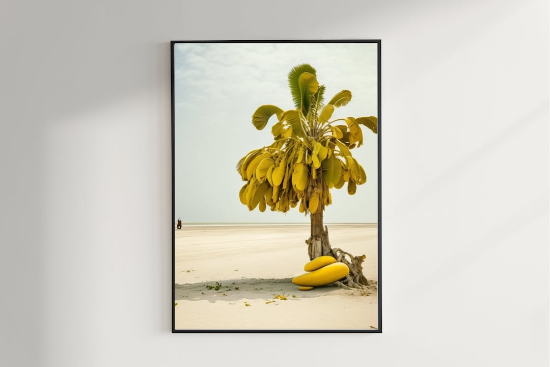 Banana Tree Wall Art Print Banana Tree Digital Download Etsy