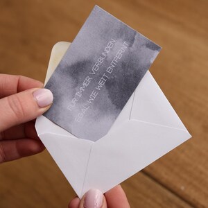 Ergänzung Trauerkarte "Für immer verbunden, egal wie weit entfernt.", Trauerkarte mit deiner persönlichen Nachricht, Visitenkartenformat,