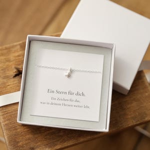 Trauergeschenk Armband mit Sternanhänger, 925 Silber, Sternenkind Erinnerung, Trostgeschenk, Sternenkind Trauer, Trauerbegleiter Sternenmama