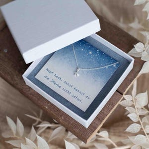 Trauergeschenk Kette mit Stern aus 925 Silber, Trauer, Verlust Erinnerung, Trostgeschenk, Trauerbegleiter, Beileidsgeschenk, Anteilnahme