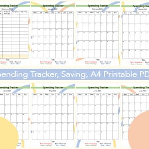 Spending Tracker | Printable PDF | A4 | No spend challenge | Budgeting | 2023