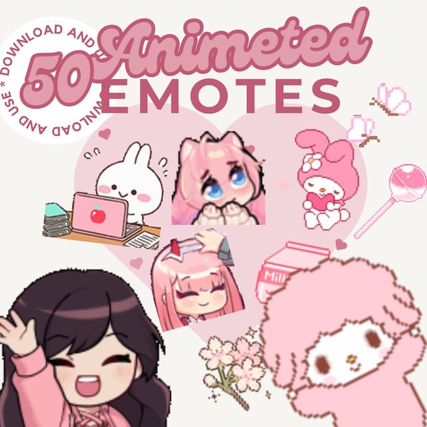 Pink Animated Emotes