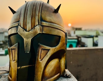 Handmade Beskar Steel Mandalorian Helmet – Star Wars Replica Cosplay