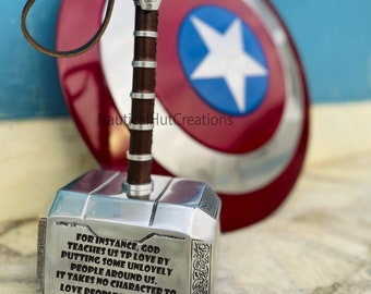 Captain America Shield & Thor Hammer Set: Steel Avengers Replica