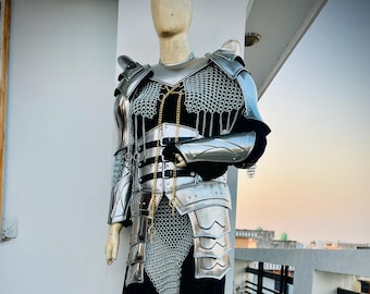 Medieval Handicraft Ancient Corset Armor= Knight Lady Armor= Female Larp Armor Costume= Cosplay= Sca= Larp Armor= Gifts item Gift for women