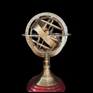 Premium Brass Armillary Sphere, Working Astrolabe Nautical Marine Tabletop Globe, A Nostalgic Home Décor Antique, Armillary Sphere Globe,
