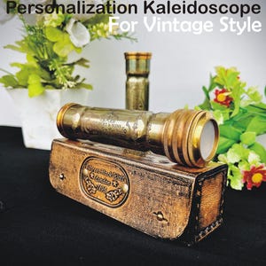 Personalized Brass Kaleidoscope, Traditional Kaleidoscope, Engraved Kaleidoscope, HandCraft Kaleidoscope, Collectible and Birthday Gifts