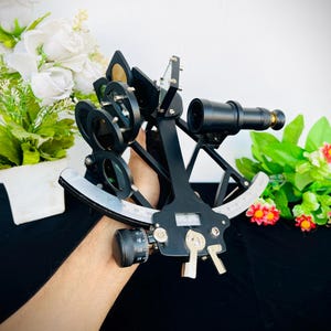 Tamaya Nautical Sextant 1712 - Black Vintage Navigation Working Sextant - Maritime Functional Sextant - Navy Gift Gift For Ship Captain