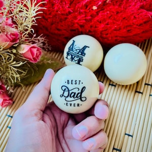 Engraved Cue Ball - Personalized 8 Ball pool - Custom Billiard Cue Ball - Name Monogram Engraving - Dad Gift - Gift For Him - Groomsmen Gift
