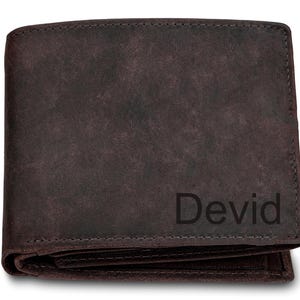 Jubiläumsgeschenk, personalisierte kundenspezifische gravierte Brieftasche, Lederbrieftasche, Geschenk für Freund, Herrenbrieftasche, Vatertagsgeschenk, Speicher-bestes Geschenk