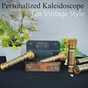 Classic Kaleidoscope, Personalized Traditional Kaleidoscope, Custom Engraved Brass Kaleidoscope, Working Kaleidoscope, Gift For Kids
