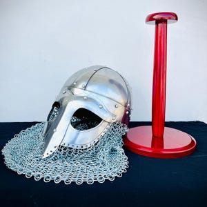 Historical Norse Warrior Combat Helmet- Viking Helmet Chainmail- Nordic Helmet- Viking Gift for Him- Viking  Helmet for Battle Armor Gift