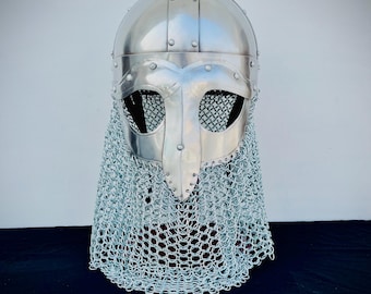 Handcrafted Viking Helmet: Norse Warrior Steel Combat Armor