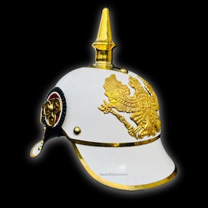 WWI Prussian Pickelhaube Spike Helmet - Vintage Bavarian Bush Spiked Helmet - Wearable German Helmet - Collectible Helmet - Halloween Gift