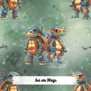 EP0306 Stoff Eigenproduktion „Sei ein Ninja“, French Terry, Jersey, Canvas, Musselin, Softshell, Baumwolle, Ripp-Jersey