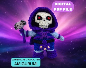 Skeletor Crochet Pattern PDF | Amigurumi Doll Tutorial | Digital Download