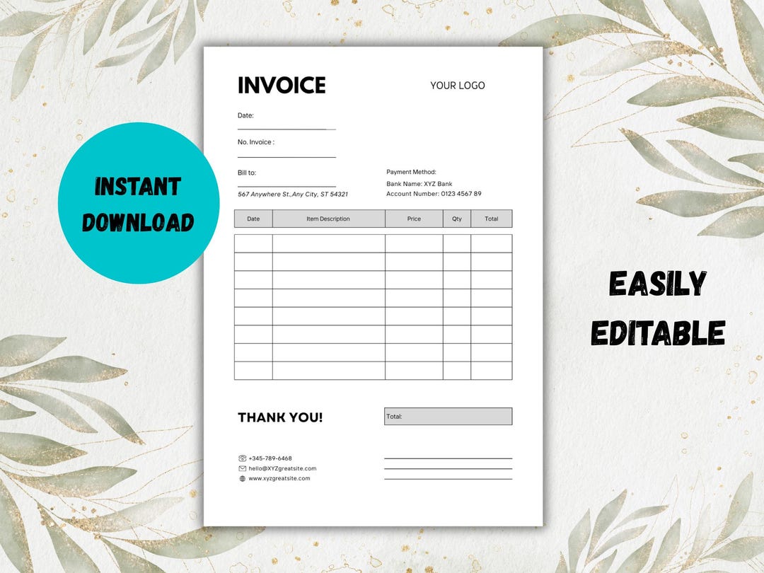 UGC Invoice Template, Content Creator Invoice, Influencer Invoice ...