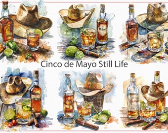 20 Cinco de Mayo Still Life Clipart, Cinco de Mayo, Scrapbooking, Instant Download, PNG, Mexico Clipart