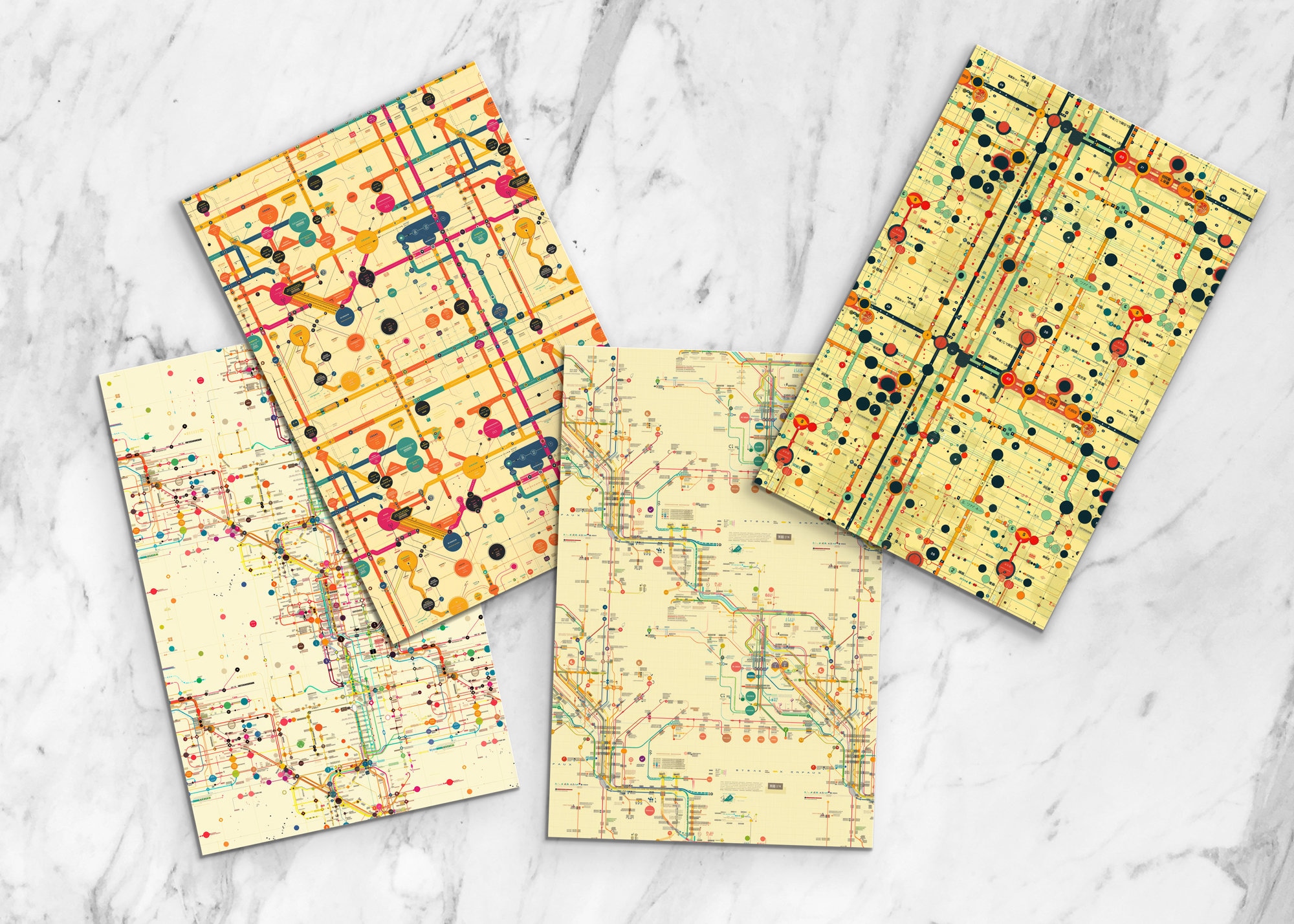20 Roadmap Chart Digital Paper, JPG, Scrapbooking, Instant Download ...