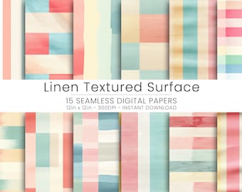 Linen Texture Digital Paper, Scrapbooking Backgrounds (Digital Download)