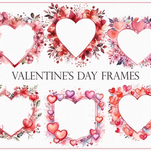 Imágenes Prediseñadas de marco de corazón rosa de San Valentín, 20 bordes románticos, diseños de amor, imágenes prediseñadas de marco de amor rosa, marco en forma de corazón, borde del día de San Valentín
