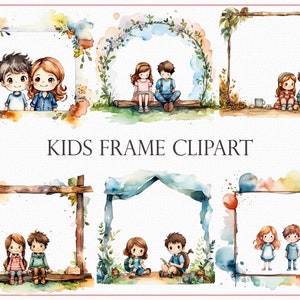 Rahmen-Clipart für Kinder, verspielte Bordüren für Kinderkunstprojekte, Kinderillustrationen, jugendliche Designelemente, 23 lustige Bordüren für Kinder