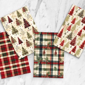 134 Christmas Time Digital Papers - Festive Holiday Patterns for ...
