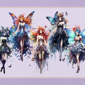 Digital Printable Gothic Fairy Art