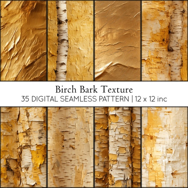 35 Birch Bark Texture Digital Paper, Repeatable, JPG, Scrapbooking, Instant Download, Home Decor, Birch Bark Texture Pattern,