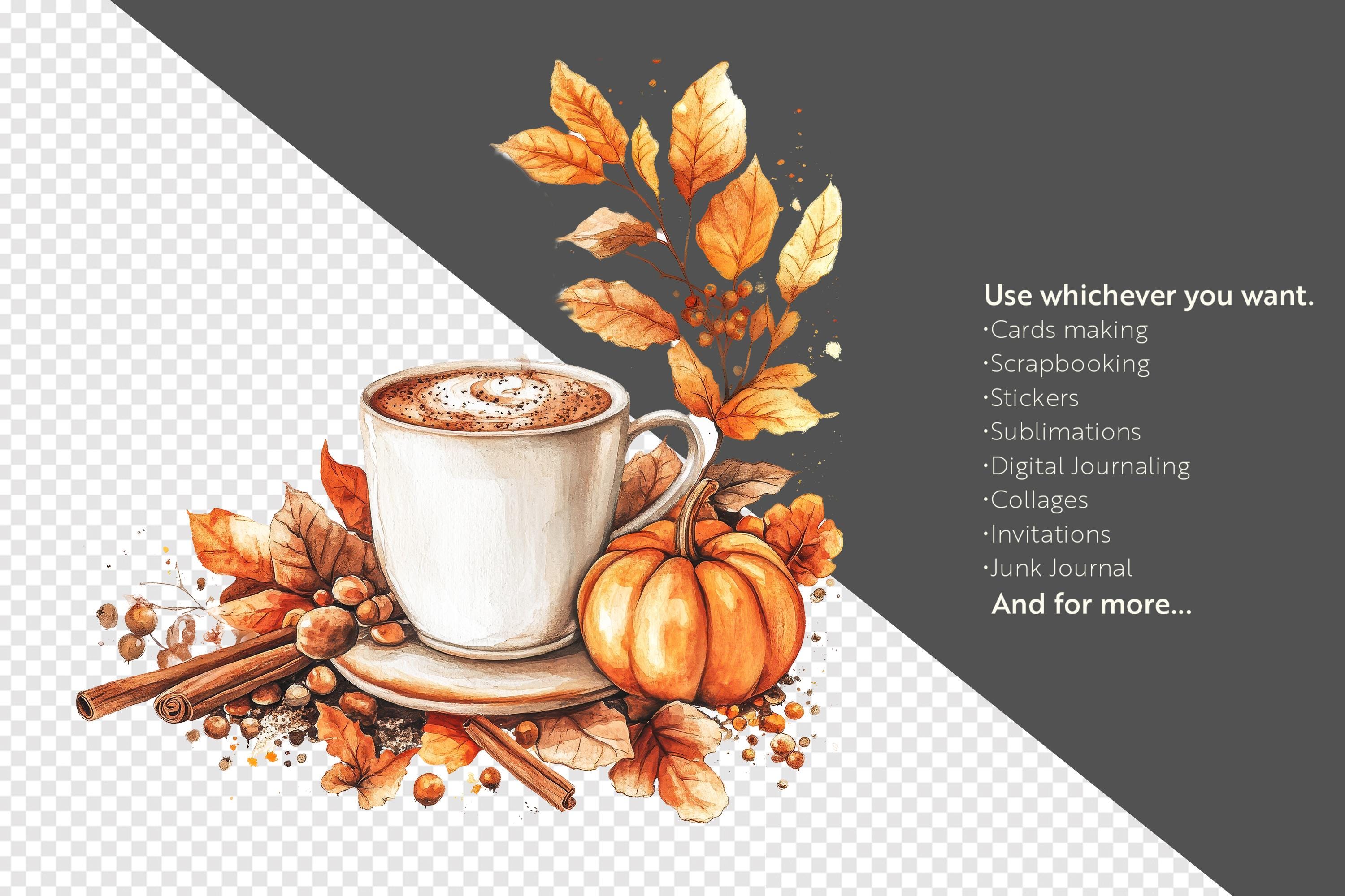 Autumn Pumpkin Spice Latte 24 PNG Clipart - Cozy Fall Coffee ...