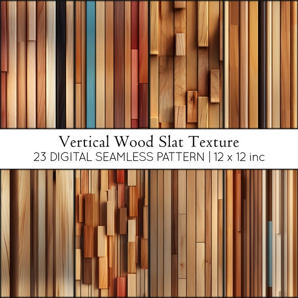 23 Vertical wood slat texture Digital Paper, Digital Paper, JPG, Instant Download, Scrapbooking, Repeatable, Striped Patterns