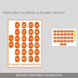 Classroom Pumpkin Alphabet Match | Fall Activity For Young Learners | Letter Identification | Instant Printable Download