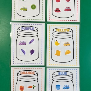 Classroom Color Sorting Jars | Color Matching Activity | Instant ...