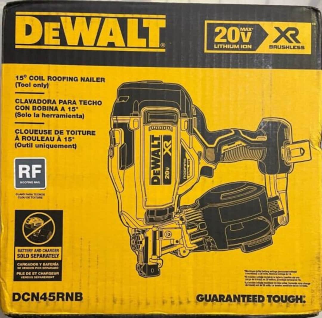 Dewalt DCN45RNB 20 Volt XR Brushless Cordless Roofing Nailer Etsy