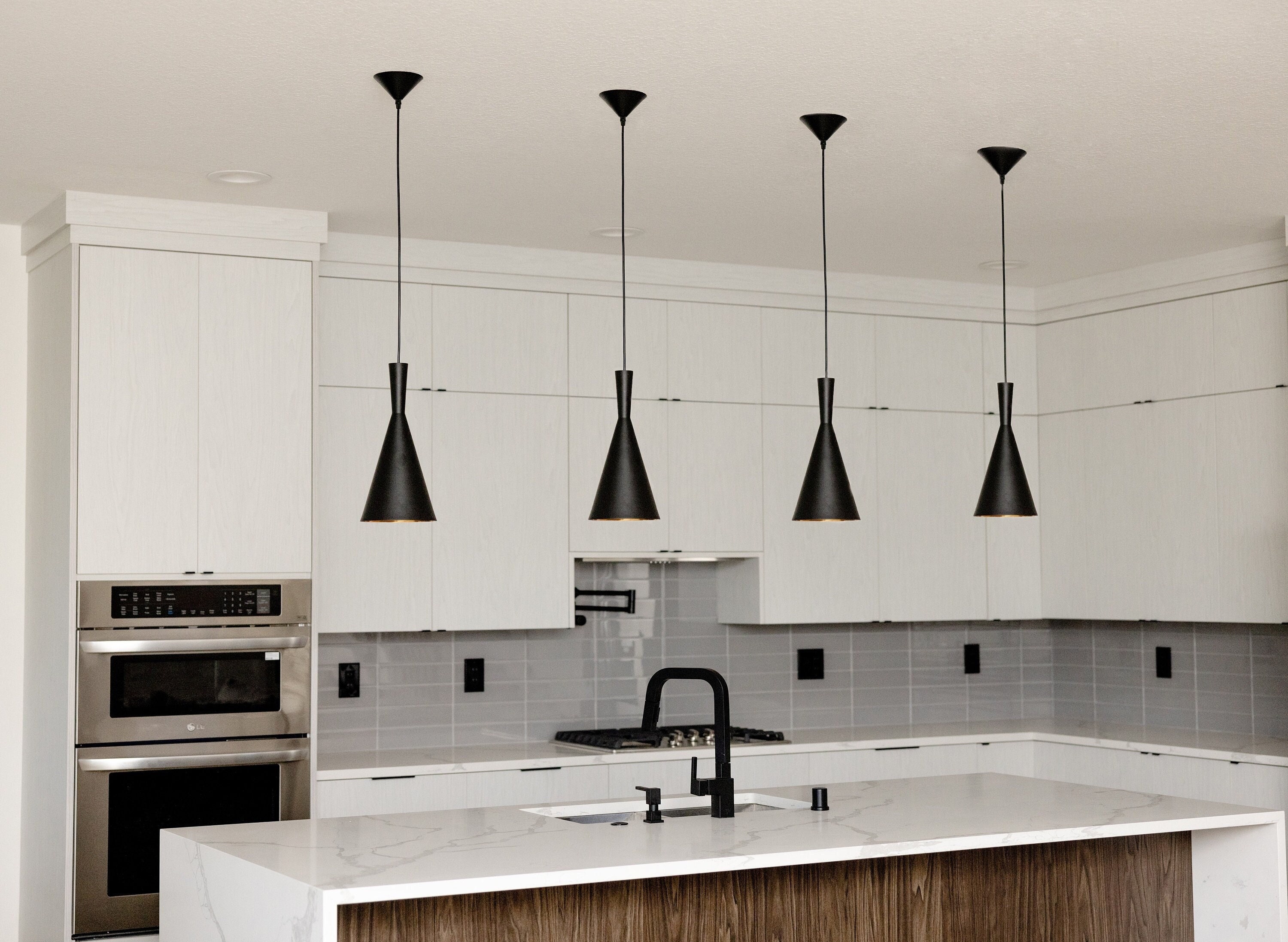 PENDANT Light Kitchen Island. Black Pendant Light: Black Gold Kitchen ...