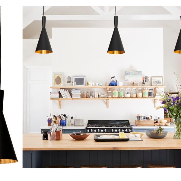 Black and Gold Kitchen Light Etsy