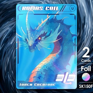 2 fichas foil de Koma's Coil para mtg - Street Clans de Alfie SK150F
