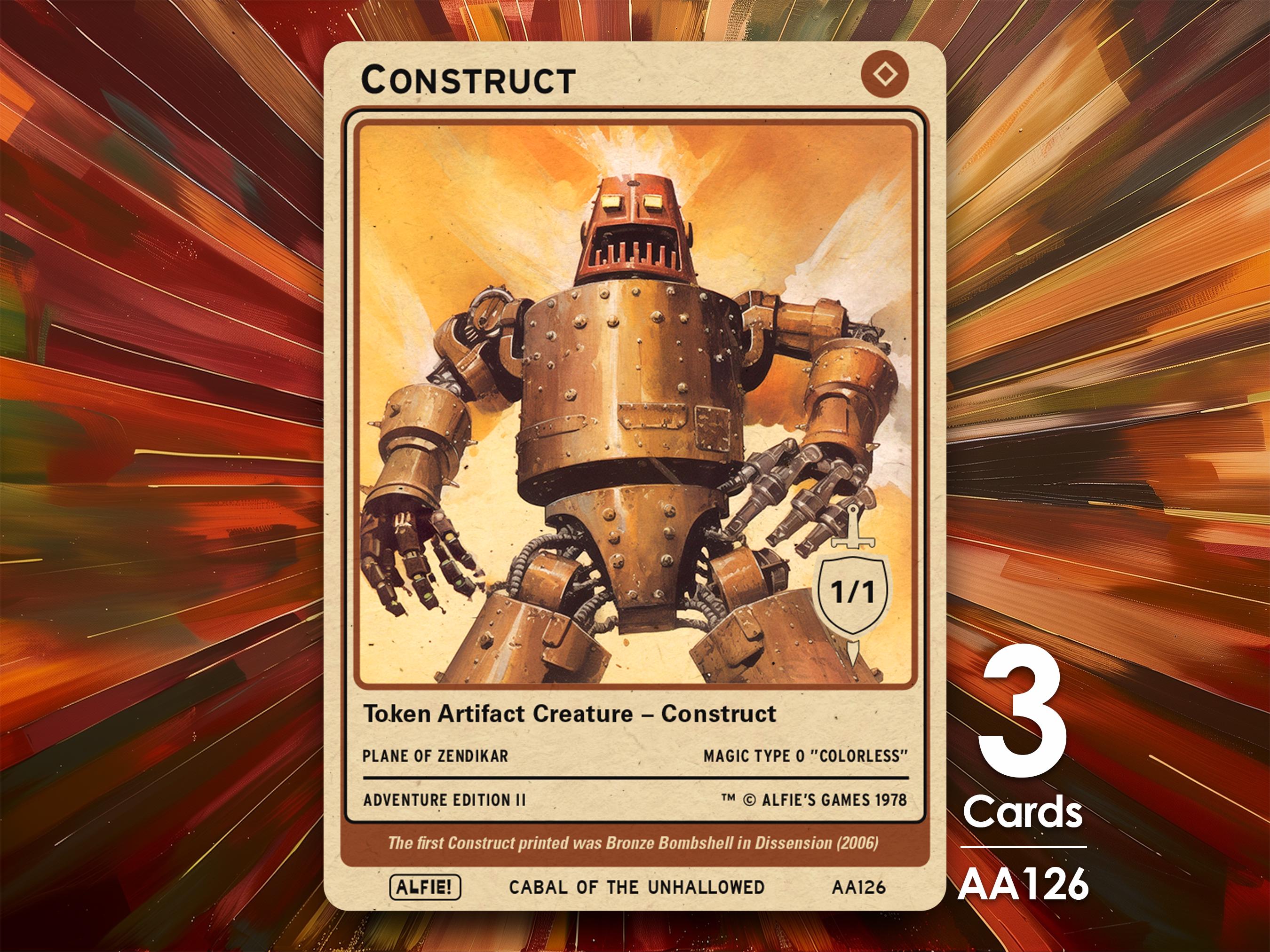 Confidence/自信 token (Promo FAB394) 3x Construct 1/1 MTG Token - Alfie's Adventure by Alfie AA126 - Etsy